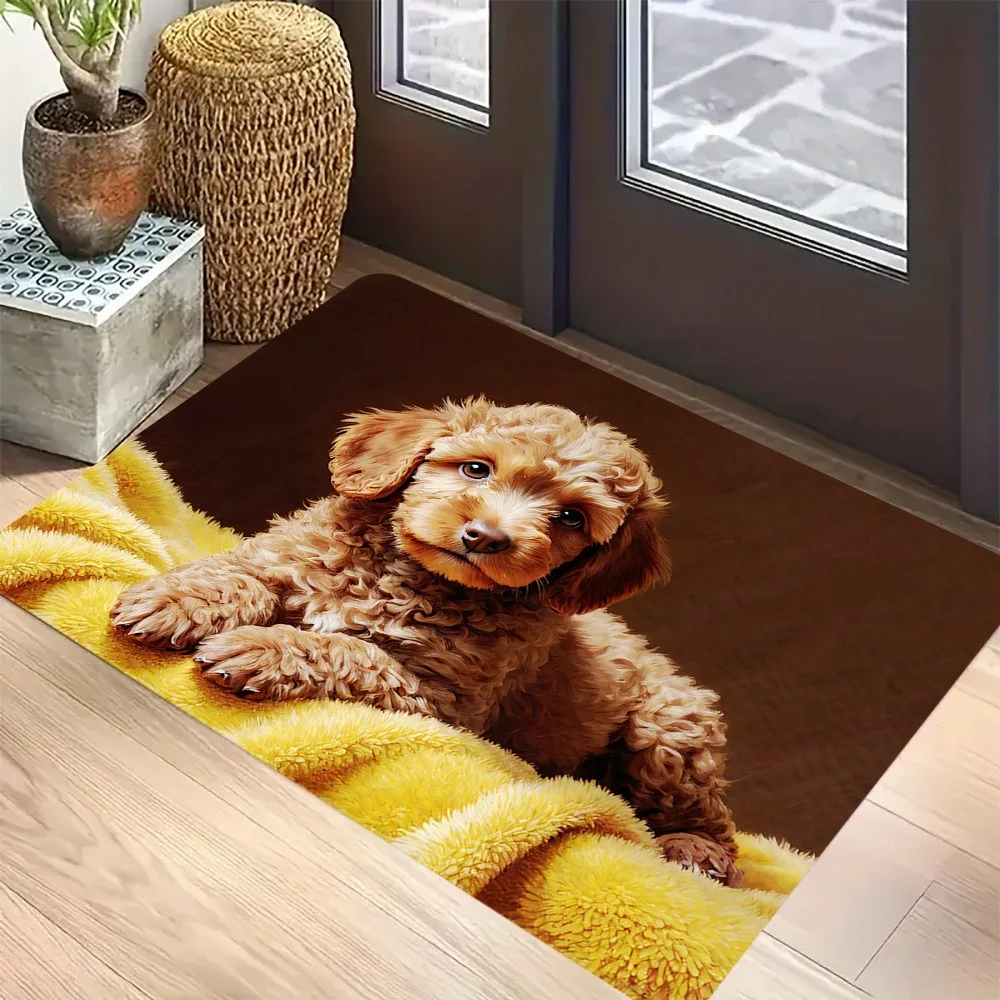 2D Flat Optical Illusion Doormat Non-slip Abrasion-resistant Bathroom Carpet Water-absorbing Diatomaceous Earth Bedroom Door Rug