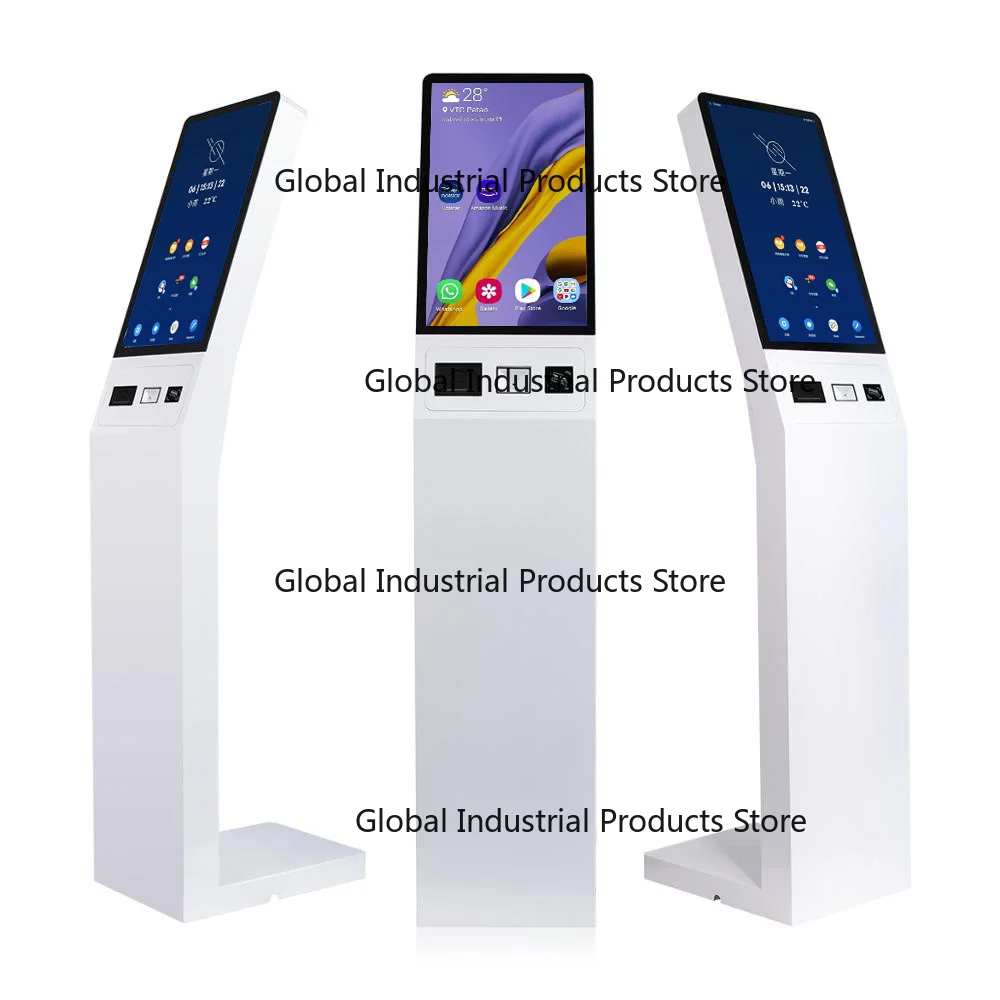 Self Payment Kiosk with Printer NFC QR Code Finger Reader for Restaurant Order Win10 Win11 Linux Totem