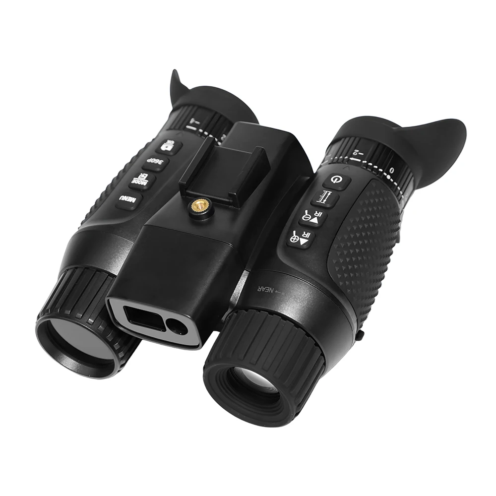 Distance measuring version of binocular 3D night vision device 850nm IR supports independent adjustment of refractive error