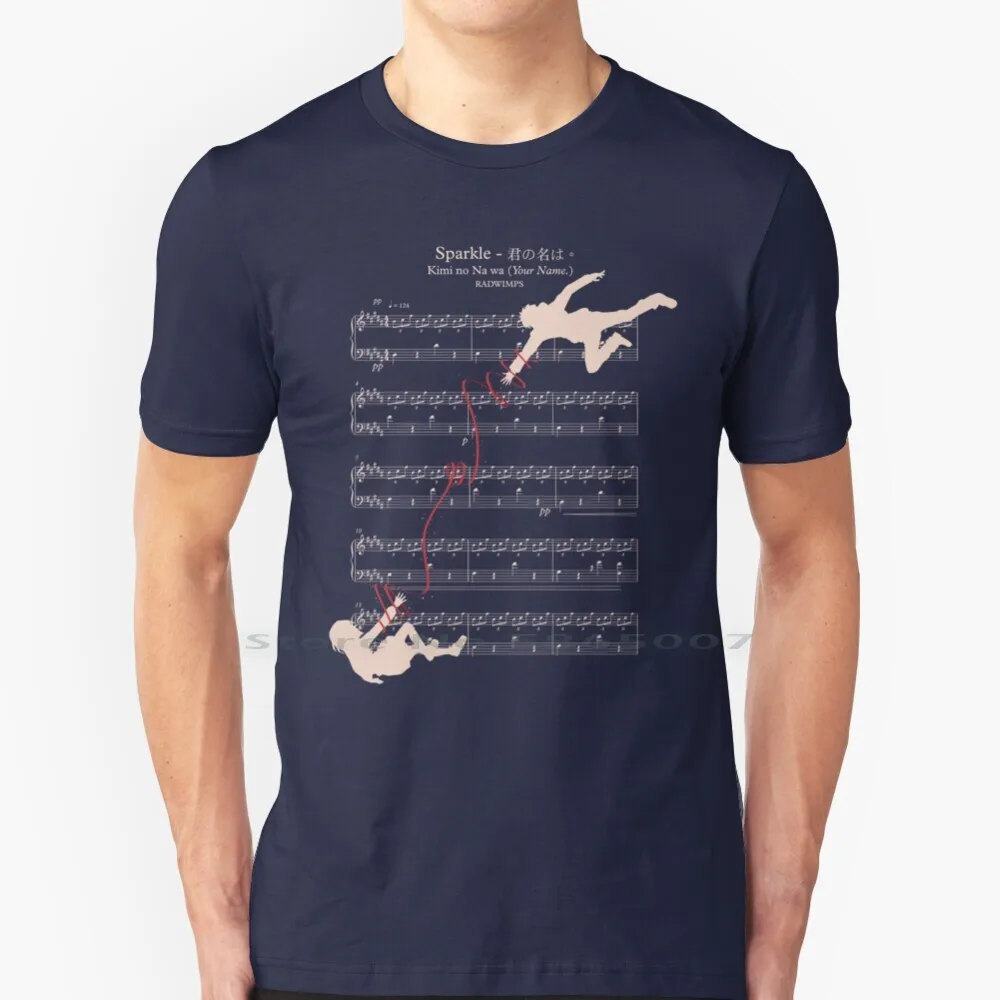 Your Name-Kimi No Na Wa T Shirt Cotton 6XL Your Name Kimi No Nawa Sparkle Ost Bso Radwimps Music Piano Anime Sleeve Japan Geeky