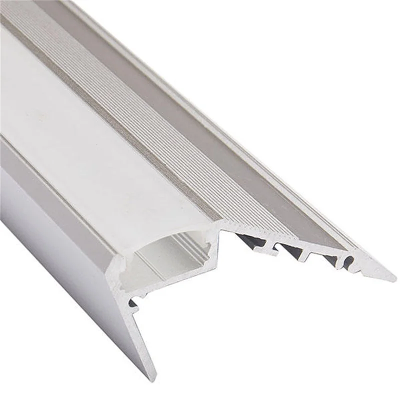 

1m/pcs anodized staircase aluminum extrusion LED step stair nosing profile aluminum LED profile for stair lighting decoration