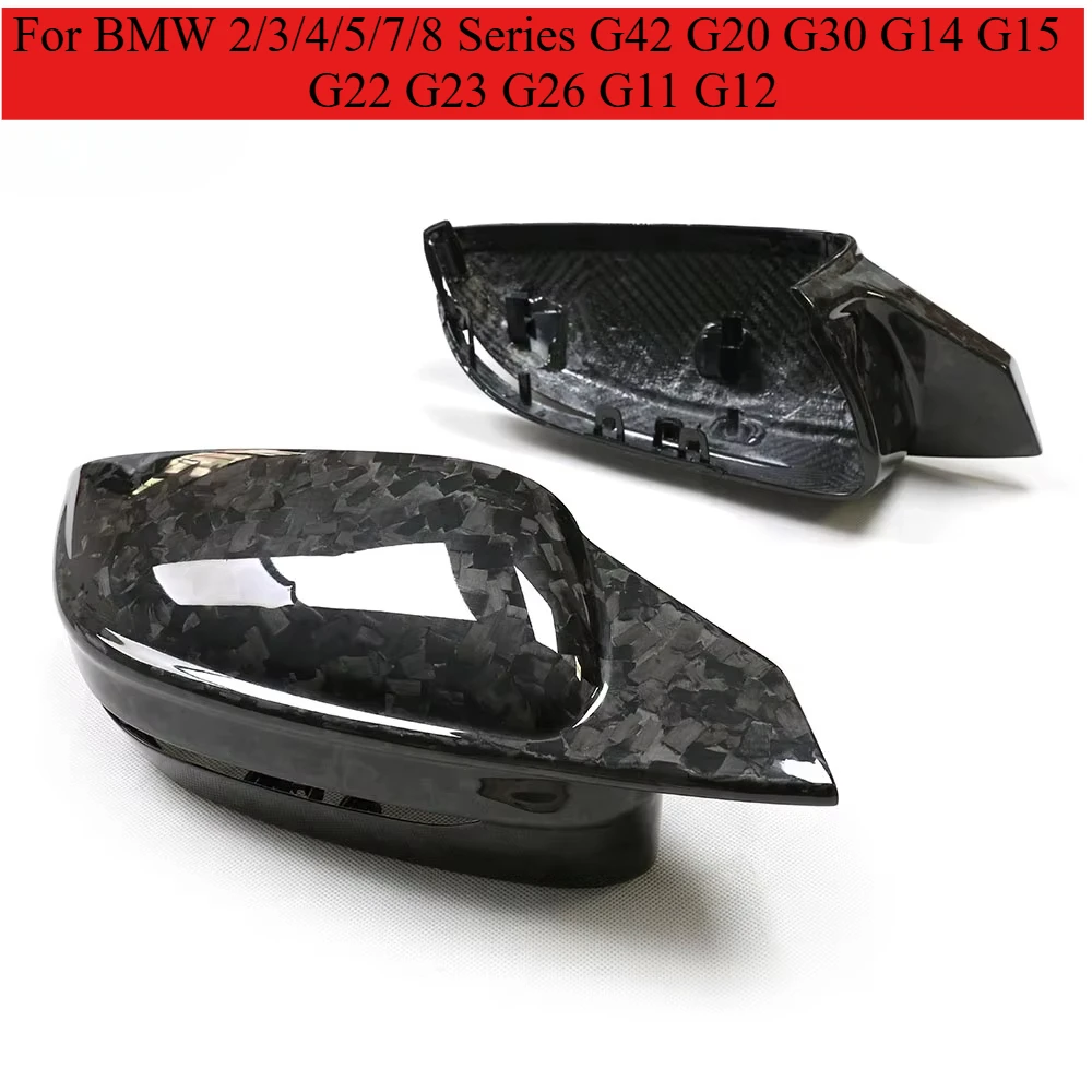 

G20 G30 Forged Dry Carbon Fiber Mirror Cover for BMW G11 G12 G42 G22 G23 G26 G15 G16 I4 G15 Side Mirror Cover Replace