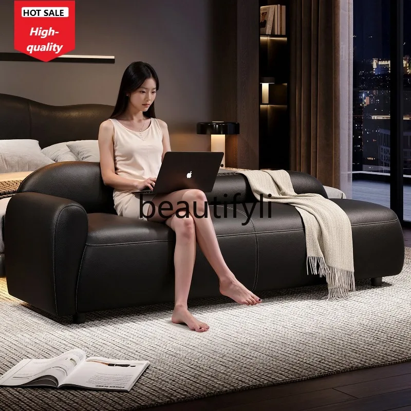 하이 엔드 홈 틈새 이탈리아 미니멀리스트 현대적인 가벼운 럭셔리 크림 스타일 마스터 침실 침대 옆 의자 소파