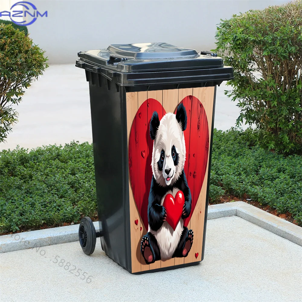 Cute Mouse Trash Can Sticker Self Adhesive Removable Animal Wall Sticker Kitchen Trash Can Decorative Decal Home Art Decoratio