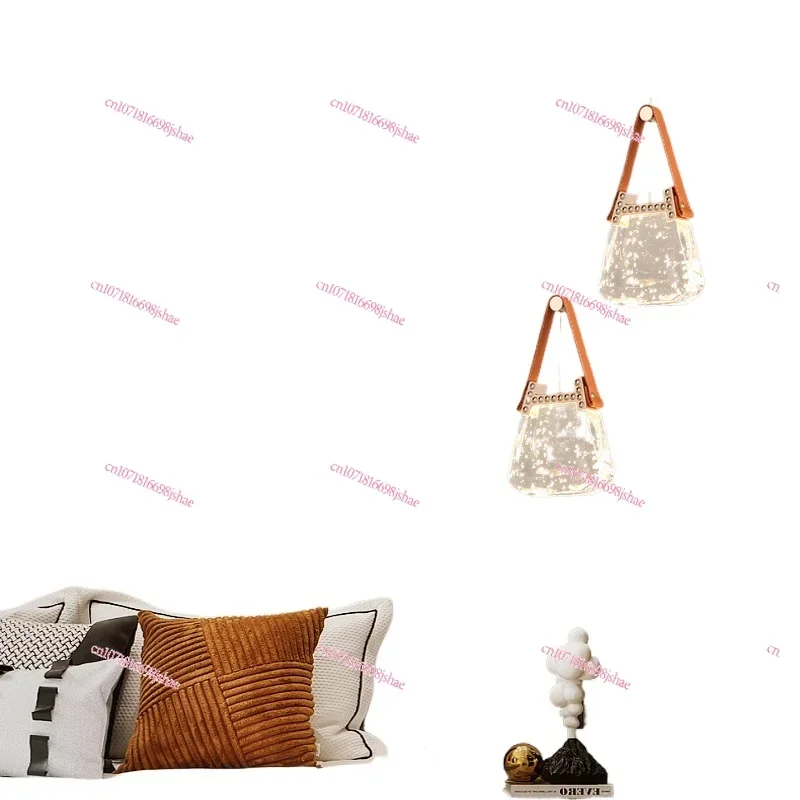 Tote Bag Bag Shape Crystal Bedside Chandelier Small Entrance Bar Counter Bedroom Chandelier Atmosphere