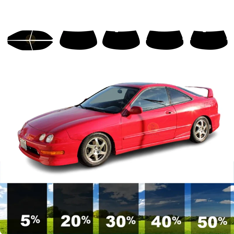 precut Removable Window Tint Film For Car 100% UVR 5%-35%VLT Heat Insulation Carbon ﻿For ACURA INTEGRA 4 DR SEDAN 1994-2001