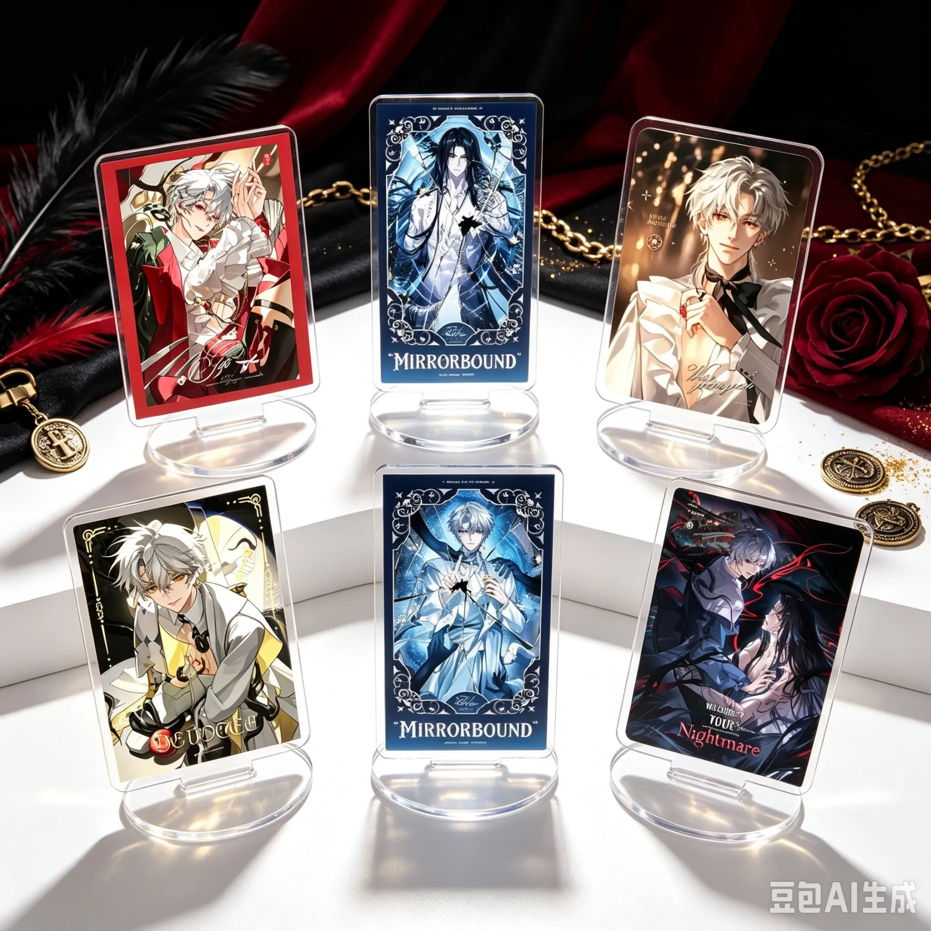 15cmAnime Welcome To The Nightmare Live Acrylic Stand Modlel Desktop Decoration Game Collectible Ornament Gift For Fans Keychain