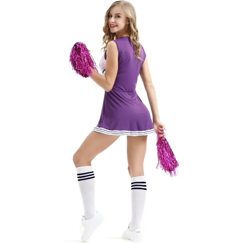 Girl Cheerleading Uniform, Anime Role-playing, Five Colors, Sleeveless, Football Uniform with Large Discount Wholesale Price