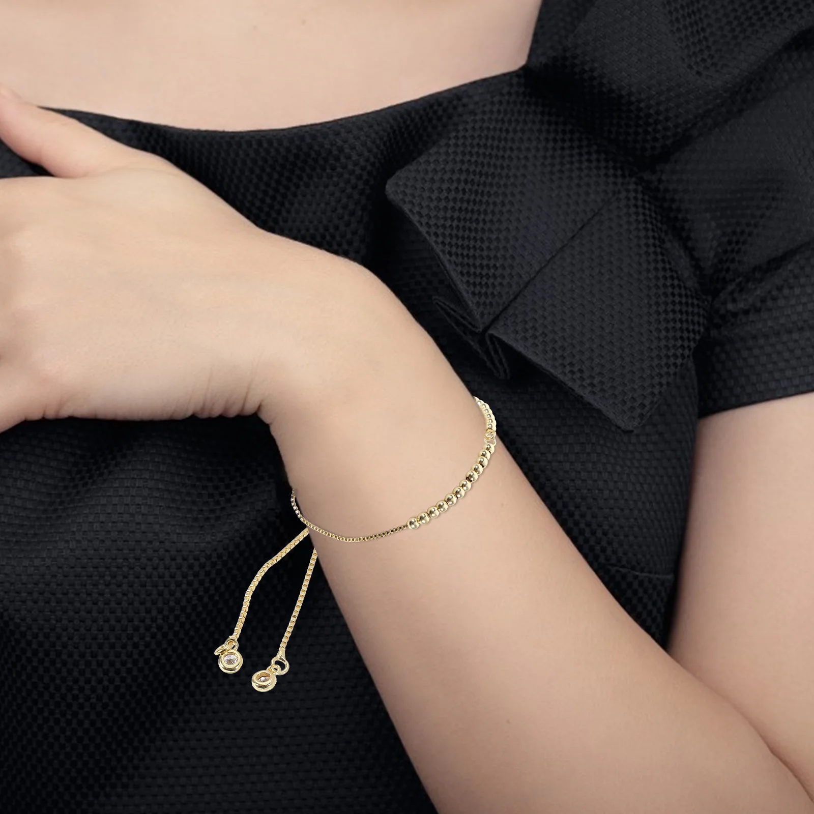 

10Pcs Push Pull Bracelet Adjustable Decor Simple Copper Women Bracelets for Daily Wear Party Banquet Chic Wrist Jewelry