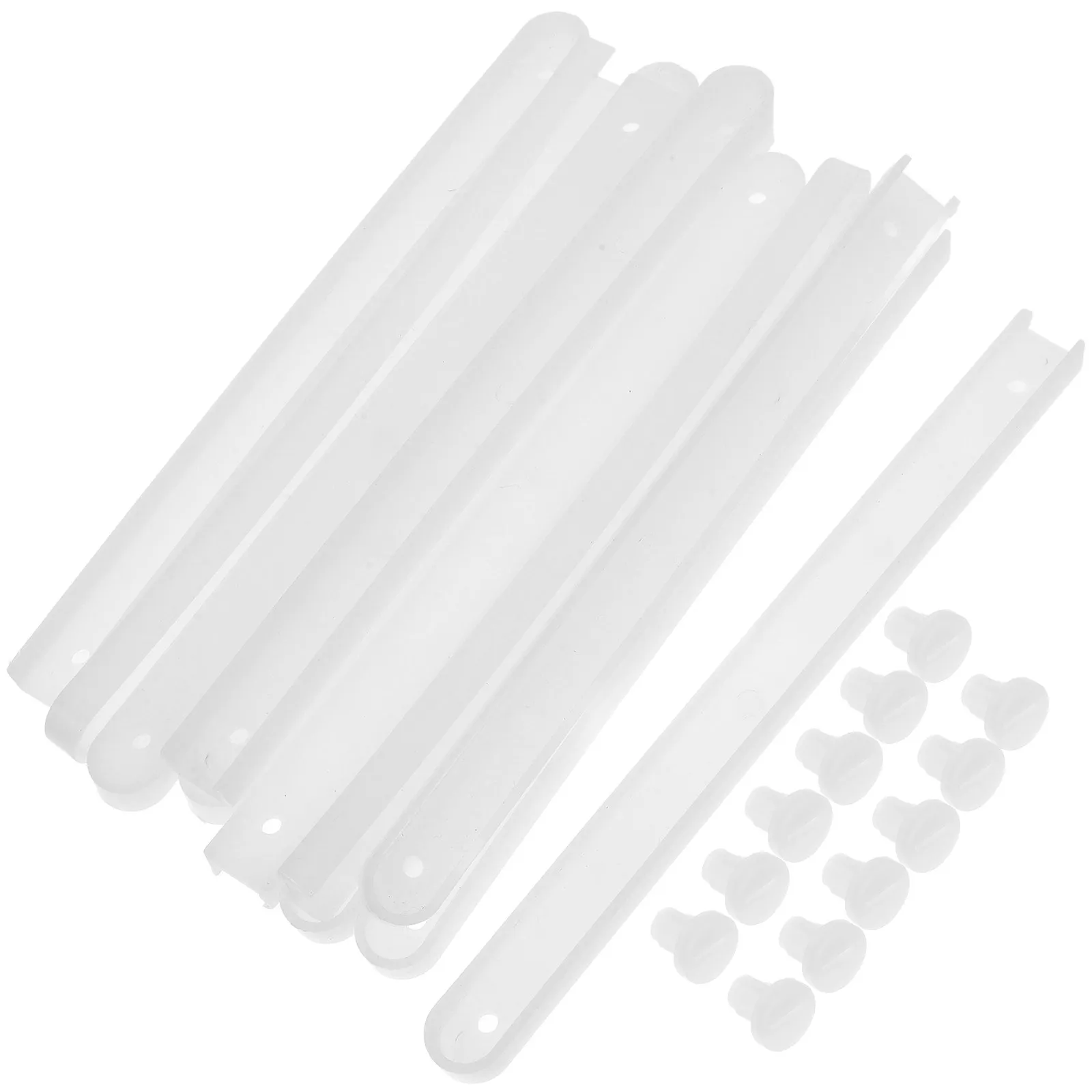 6Sets Ps Material Drawer Slides One Piece Structure Smooth Bearing Low Noise Full Extension Slides for Cabinet Drawer