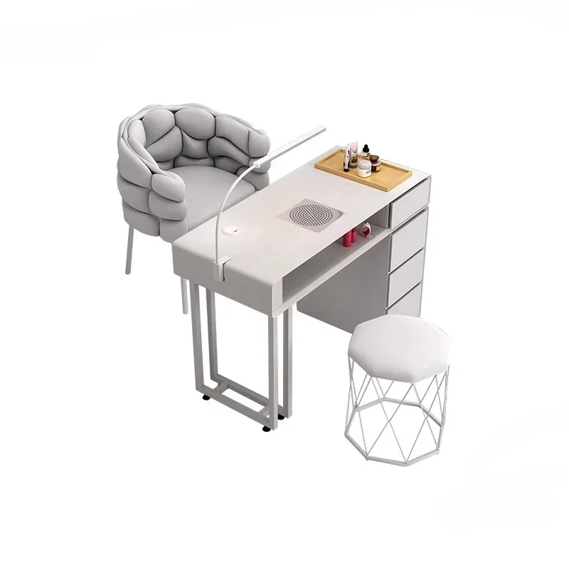 

Modern Professional Manicure Table Single And Double Light Luxury Nail Tech Table Multifunctional manicure nail table station