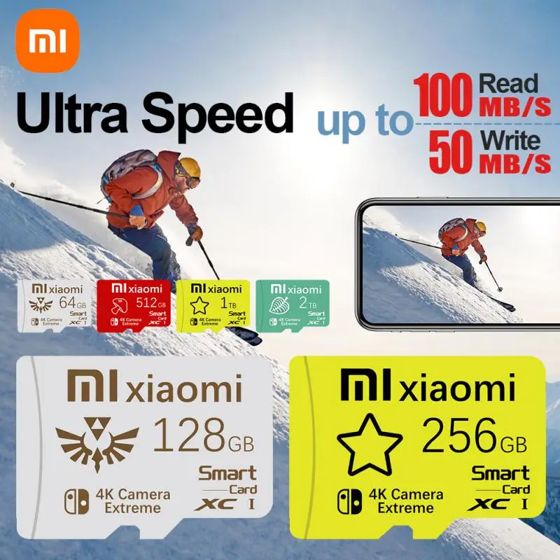 Xiaomi 2TB High Speed Memory Card 1TB 512GB 256GB Class 10 Micro TF SD Card 1TB SD Memory Card For Nintendo Switch Phone/Ps4