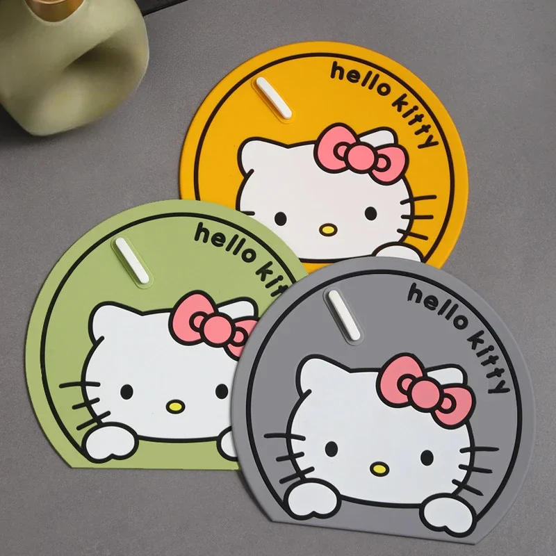Sanrio Anime Hello Kitty Deodorous Pad Filter Odor Proof Floor Drain Cover Kitchen Bathroom toilet Sewer Sealing Silicone Mat