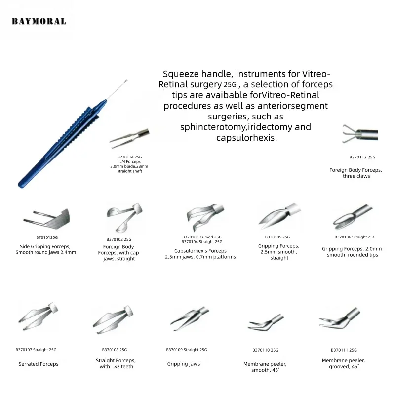 

Vitreoretinal Forceps Ophthalmic Instrument 25G Surgical Tool for Eye Surgery Vitreo-Retinal Forceps