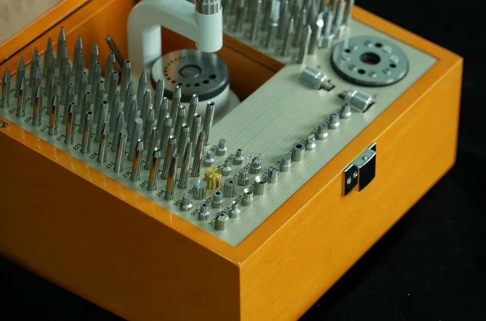 Watch repair tools 130 precision punch table set, punch machine balance wheel pendulum shaft disassembly tool