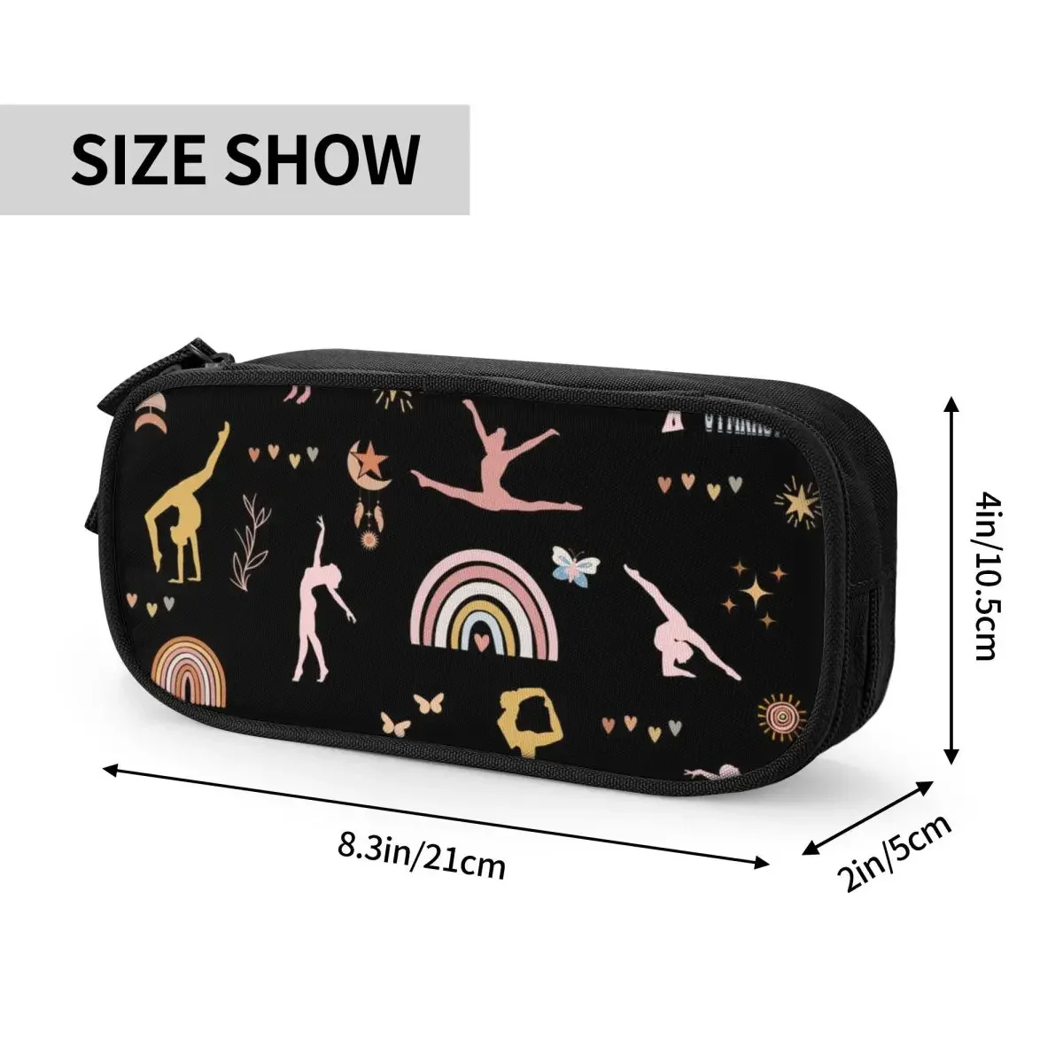 Dance Rhythmic Gymnastics Customized Korean Pencil Case Boy Girl Large Storage Pencil Bag Pouch Students Stationery