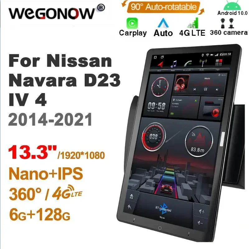 1920*1080 Ownice Android10.0 for Nissan Navara D23 IV 4 2014-2021 Car Radio Video Audio 13.3'' Rotatable 360 6G 128G Tesla Style