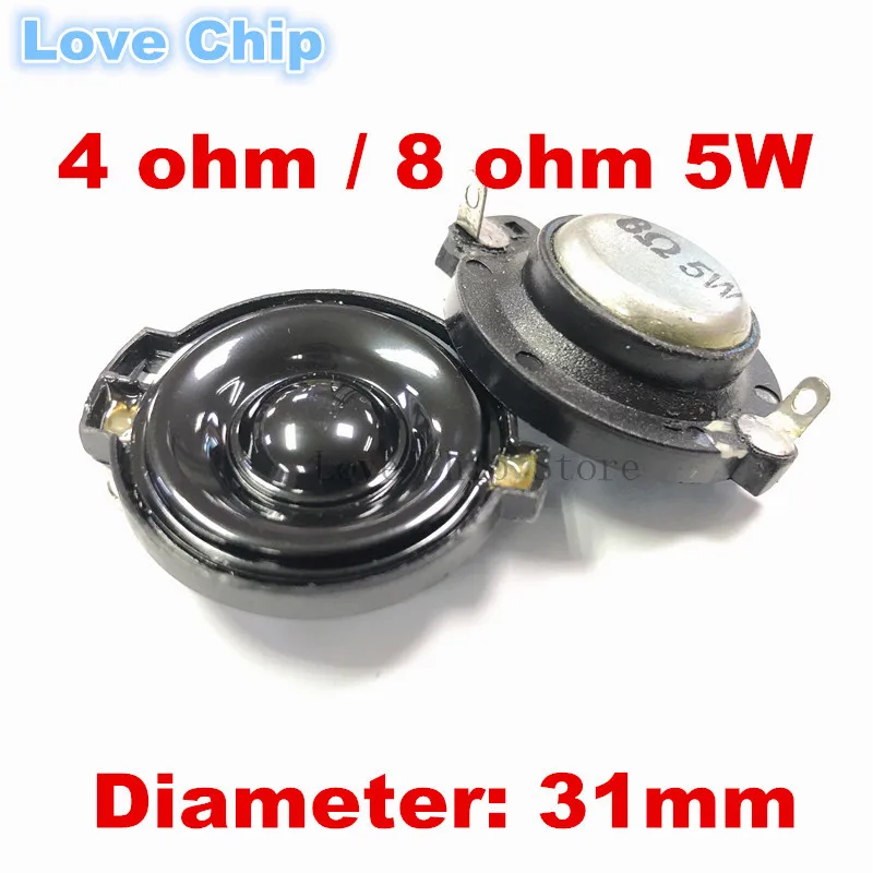 4Ohm 8Ohm 5W 30/31mm HiFi Tweeter Full Range Treble Speakers Crossover Box Speaker For Car Home Audio Modification Tweeter Head