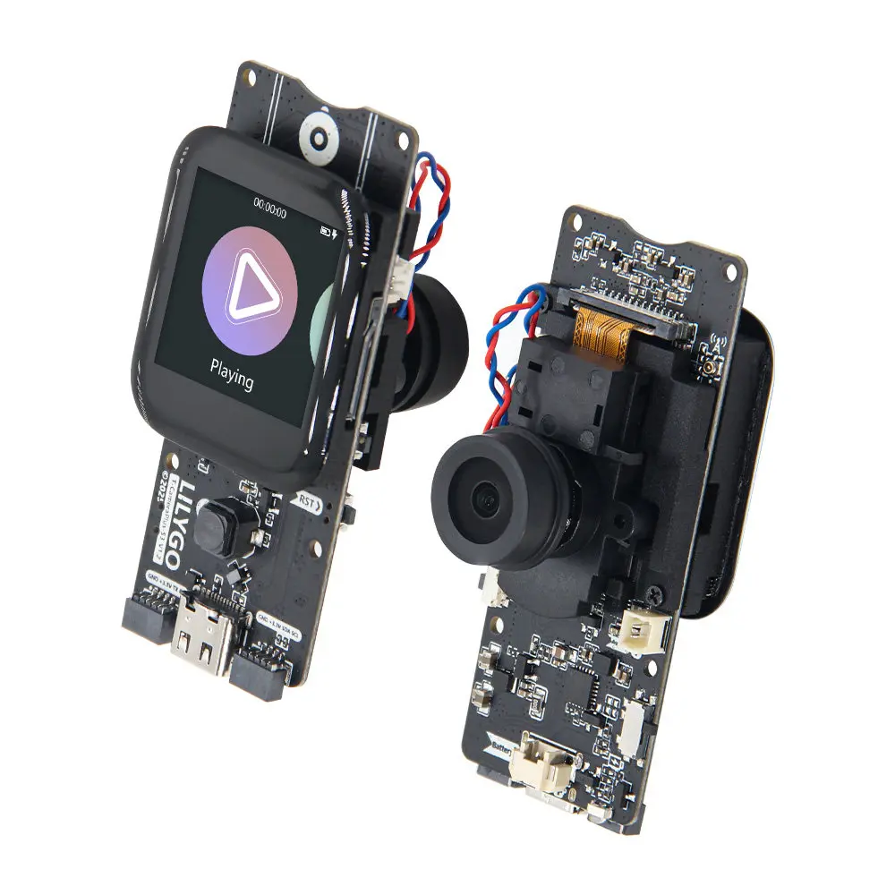 LILYGO® T-Camera-Plus-S3 ESP32-S3 Camera Development Board 2/5 Million Pixels IR-Cut Night Vision Module 1.3 Inch Touch Display