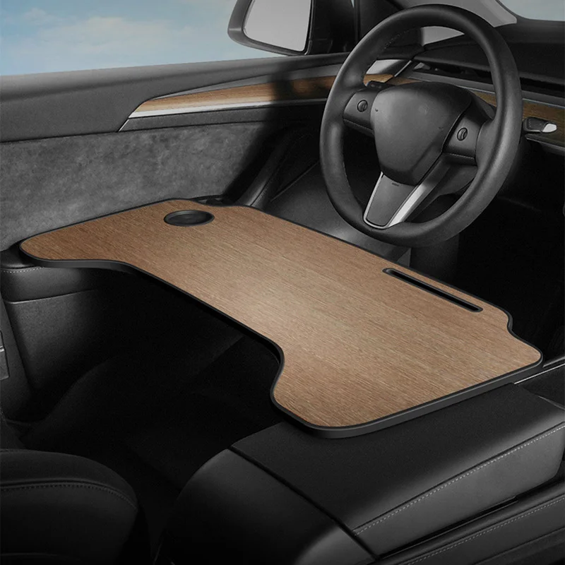 Table Desk For Tesla Model Y 3 Car Steering Wheel Board Laptop Foldable Desk Mount Eating Drinks Tray Holder