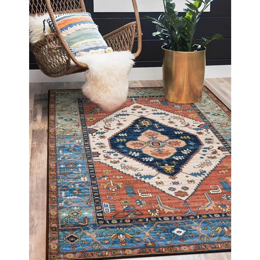 

Коллекция Lahome Boho: моющиеся коврики размером 3x5 футов, маленькие нескользящие ковры для спален, прихожей и кухонь, восточный дил