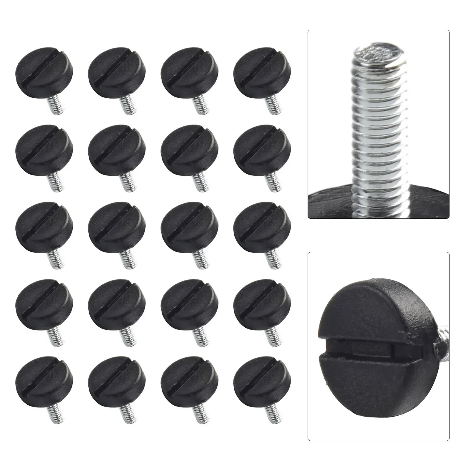 20 Pcs/Set Screw On Type FurnitureTable Chair Glide Leveling Foot Adjuster M6 For 4.92-5.25mm/0.19 Inch-0.21 Inch Nuts Size