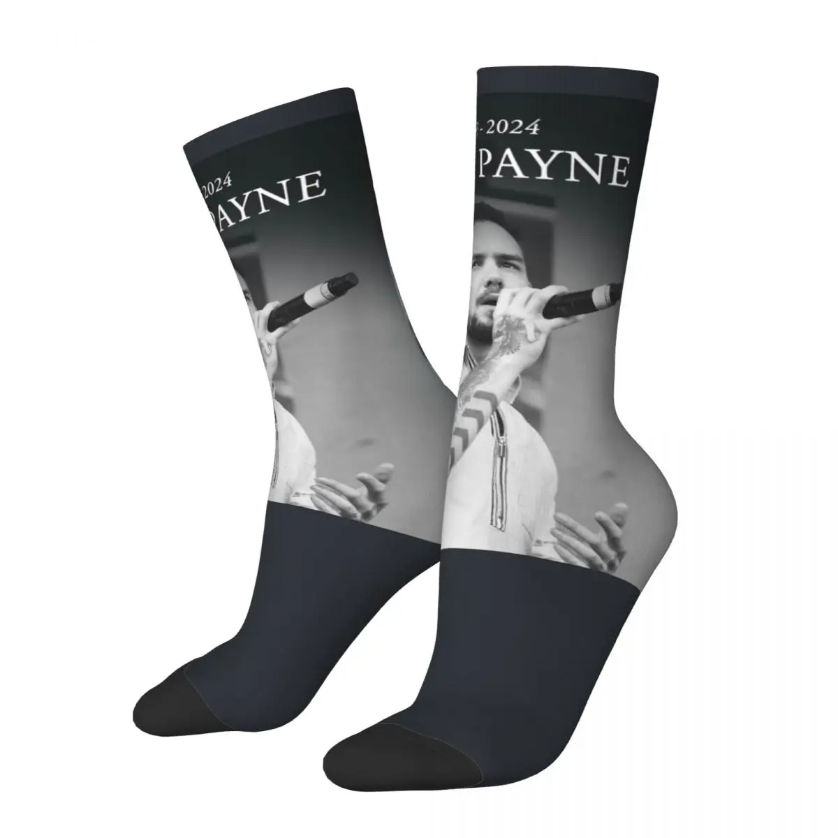 Crazy Liam Payne Sock for Men Hip Hop Liam Payne Happy Quality Pattern Printed Boys Crew Sock Gift official-website tops fugees