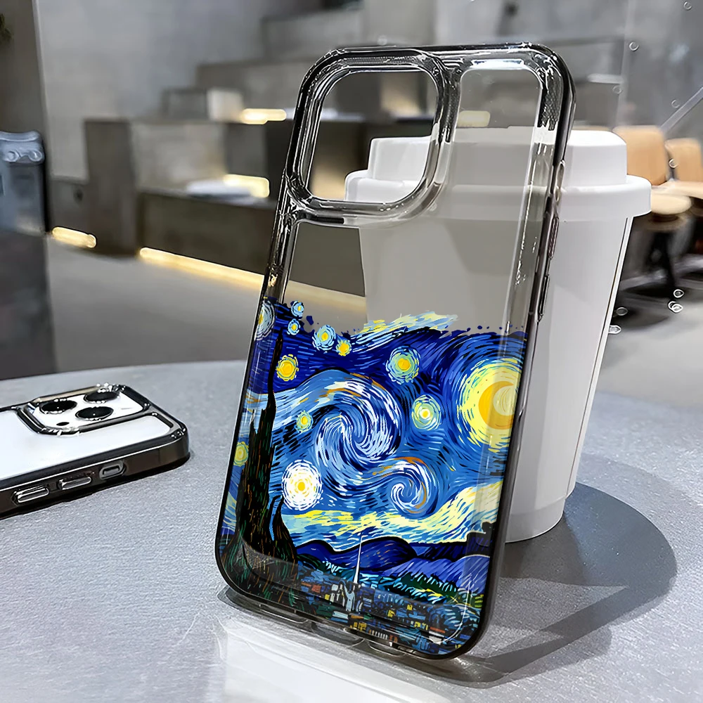 Starry Night Anti Fall Case For Iphone 11 Pro Max 13 Air 12 Plus 14 15 16 17 Soft Outdoor Shockproof Shell Case