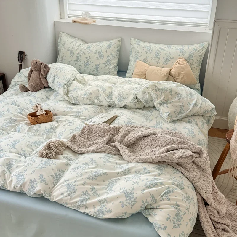 طقم لحاف مزدوج مطبوع واحد على الوجهين طقم لحاف كبير بسيط من الشمال مريح 200 × 230 (بدون غطاء وسادة أساسي) #4