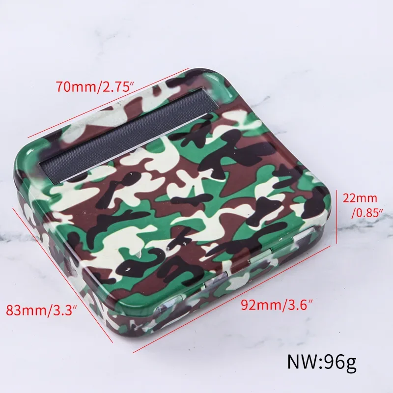 

Cigarette Rolling Machine Case Dark Camouflage Color Metal Mini Tobacco Machine Smoking Accessories Cigarette Machine 70~78mm