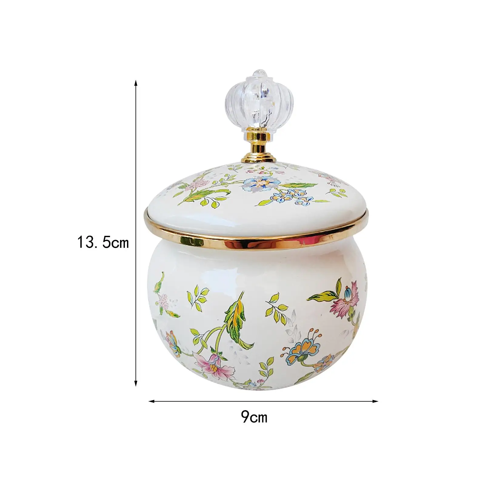 Sugar Bowl Versatile Multifuntional Enamel Storage Jar Dried Fruit Jar for Kitchen Home Restaurant Coffee Bar Countertop