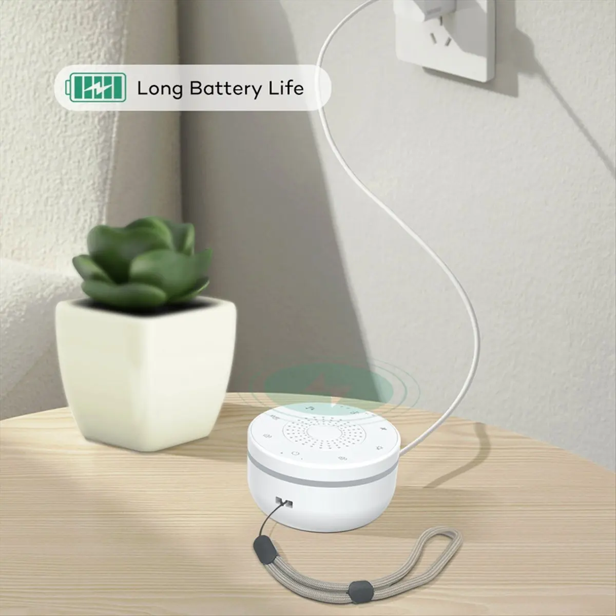 ETRT Sleep White Noise Portable Sound Machine for Adults Kids Baby, with 30 Soothing Sounds,5 Color Night Light,3 Timer