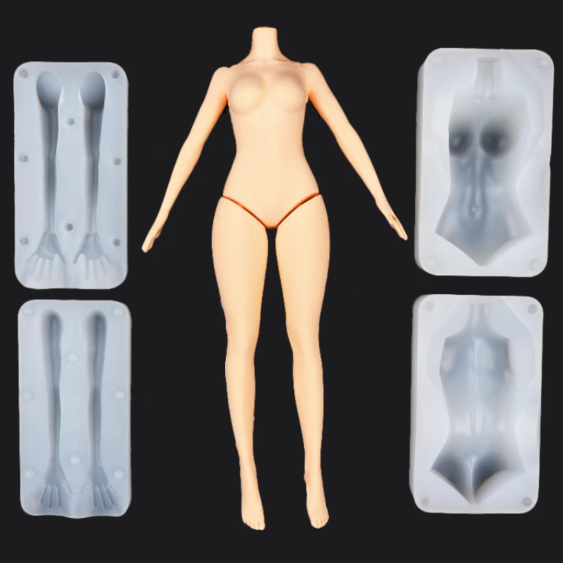 Clay Doll Body Mold Proportional To Female Body Silicone Mold Ultra-light Clay Figure Animation Body Universal Silicone Mold