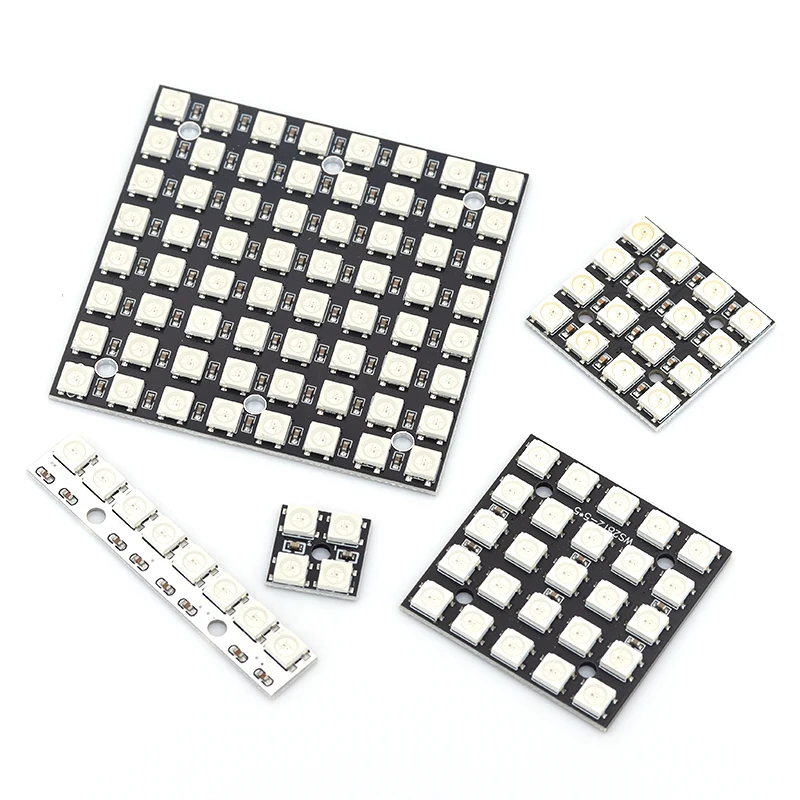 1/3/5Pcs WS2812 5050 RGB LED Ring Lamp Light Multiple Specifications Integrated Drivers For Arduino Diy DC5V