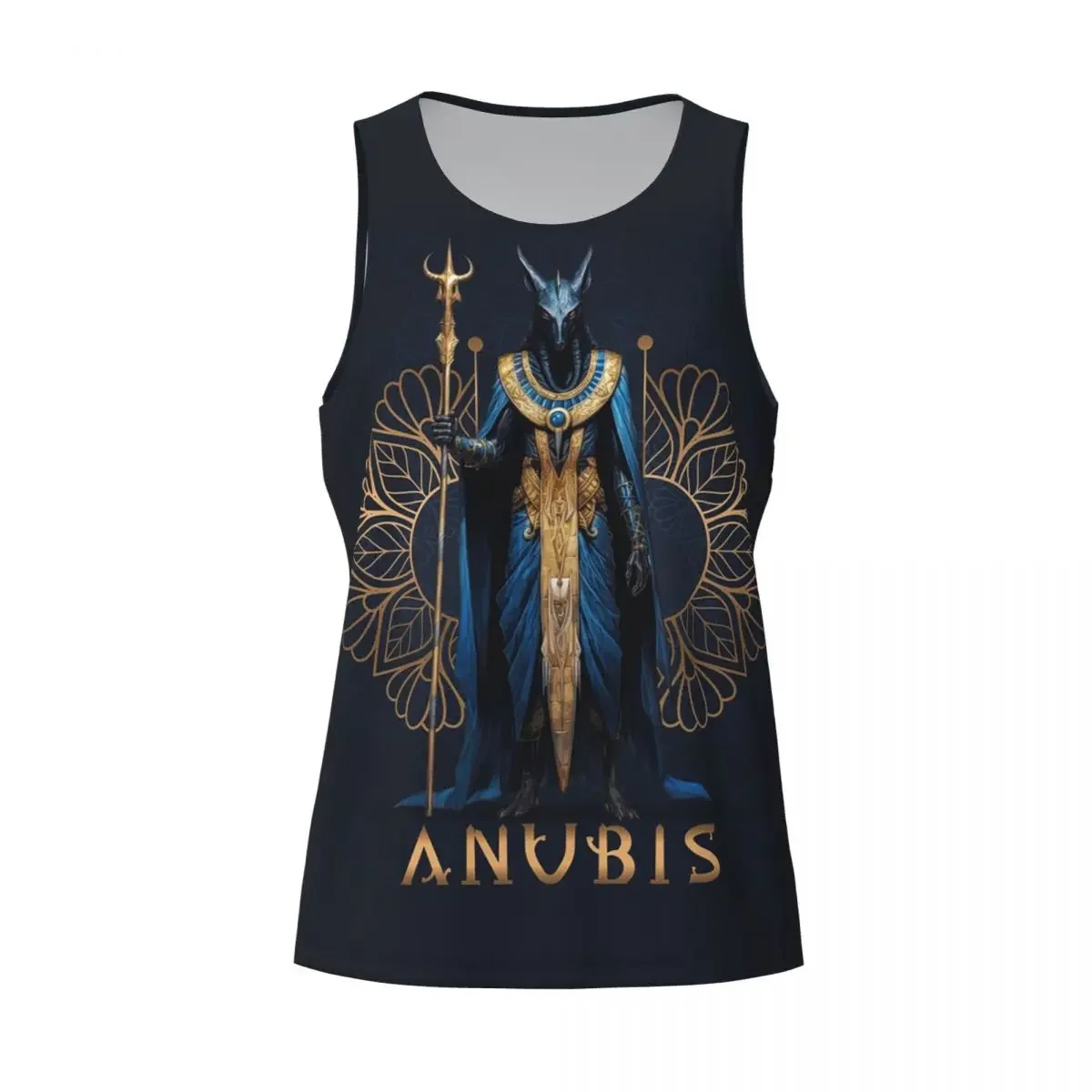 Quick Dry Anubis The Jackal-Headed God Of The Dead Egyptian God Gym Tank Muscle Sleeveless Shirt Bodybuilding Breathable Vest