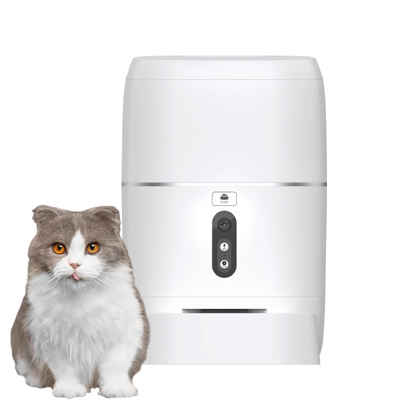 

STLF Dropshipping Automatic Pet Feeder Dog Cat Food Dispenser 4L 6L Capacitytimer Feeding Wifi Smart Pet Feeder With