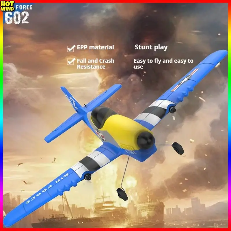 

Kf602 Remote-controlled Aircraft Model P51d Mustang Fighter Fixed Wing Aircraft Model Electric Toy Rc Plane