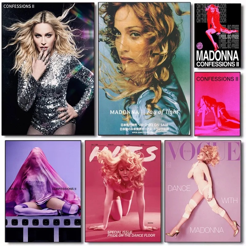 Famous Singer M-Madonna Confessions II New Album Music Aesthetic Poster Canvas Painting Wall Art Pictures Home Decor Gift