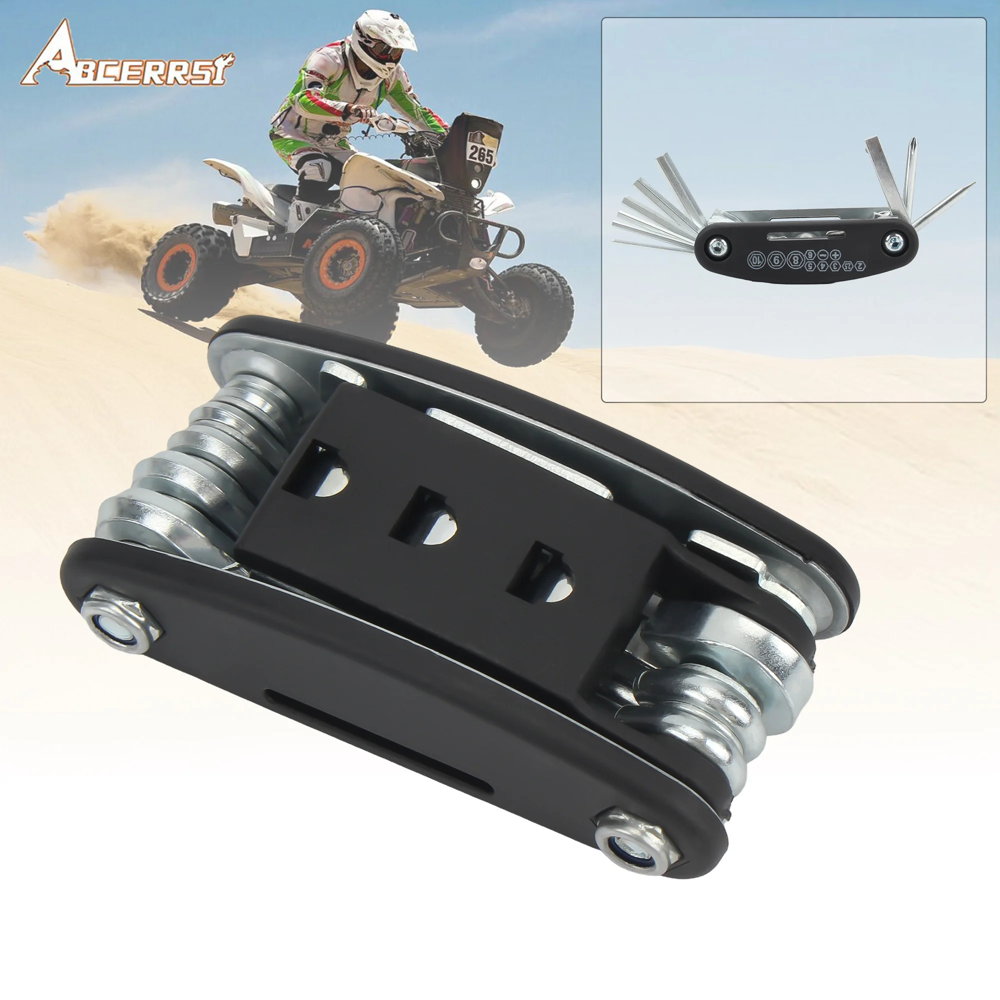 

ATV UTV Portable Repair Tools Kits Motorized Bike Dirt Pit Bike 16 in 1 Multipurpose Repair Tools With Screwdrivers