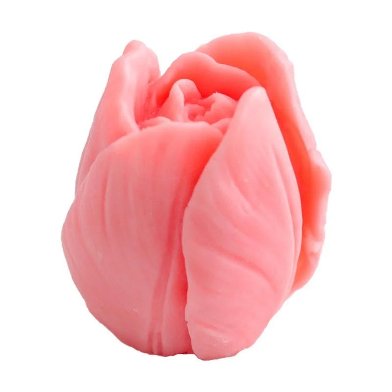 3D Tulip Candle Mold Handmade DIY Flower Soap Silicone  Chocolate Cake     Forms  Making Supplies