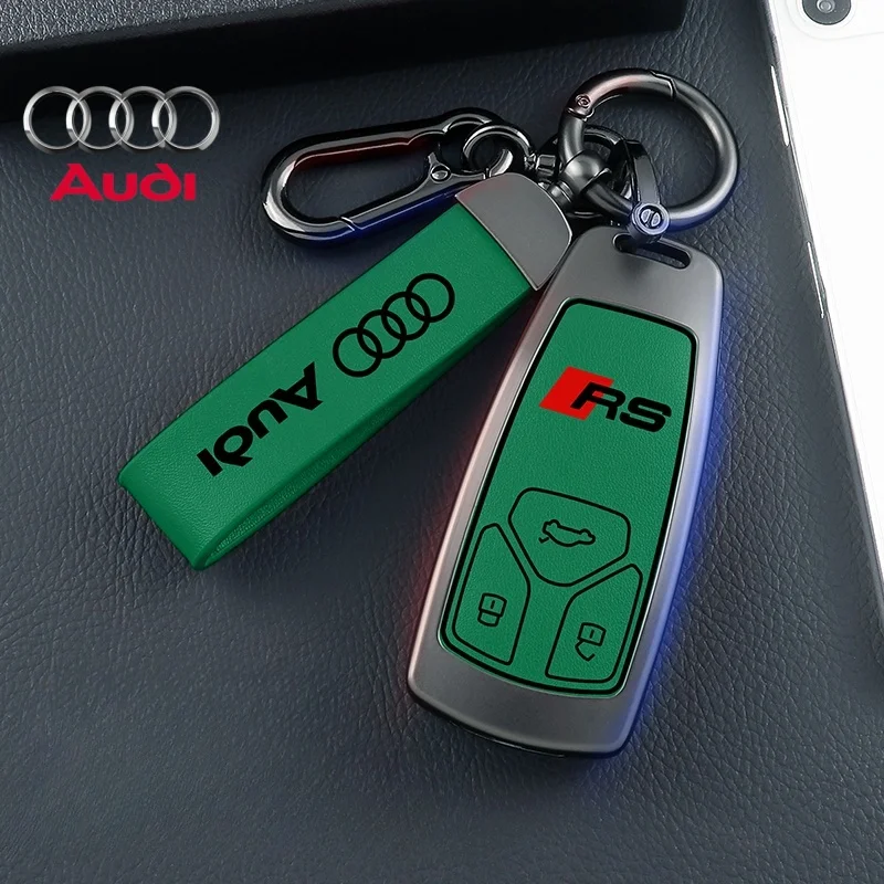 

Fashion TPU Car Key Case Remote Control Key Full Cover Holder for Audi A4 B9 Q5 Q7 TT TTS 8S 2016 2017 Keychain Accessories