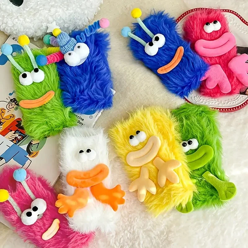 

Плюшевые носки с 3D-монстром, мягкие носки с персонажами мультфильмов и лицом, милый подарок-новинка.