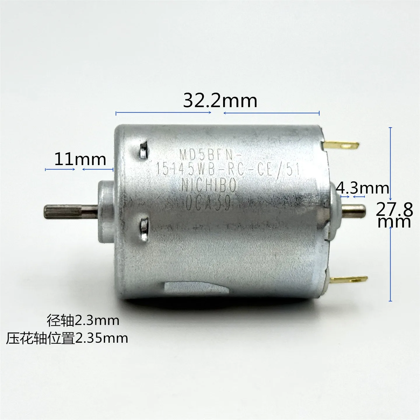 RS-365-15145 Micro Dual Shaft Electric Motor DC 6V 12V 18V 24V Mini 28mm Round Motor for Sweeper Robot Vacuum Cleaner Hair Dryer