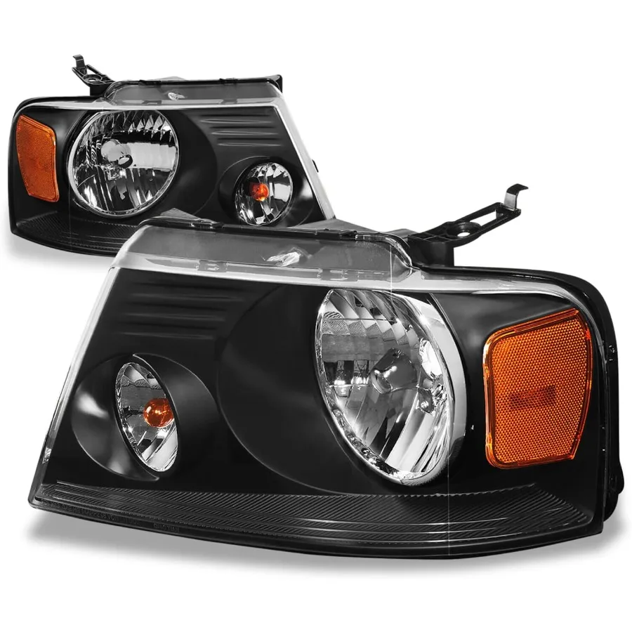 

Halogen Model Headlights Assembly Designed for F150 0408 and Lincoln Mark LT 0406 Pickup Trucks Replacement Headlamps for Driv