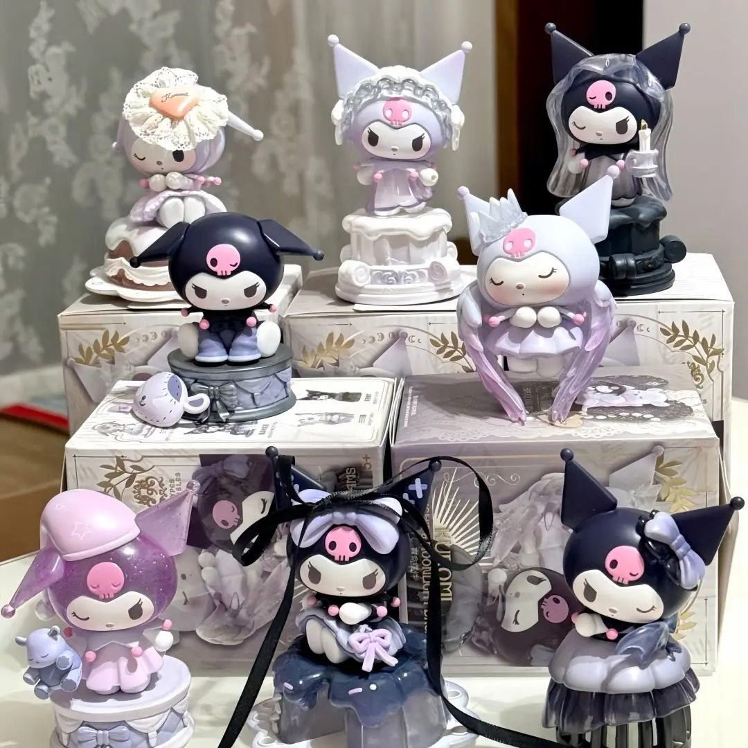 

Fashion Hot Sanrio Toy White Moon Series CutePlush Dolls Highly Restored Cute Shape Character Kuromi Model Gift Giving Blind Box