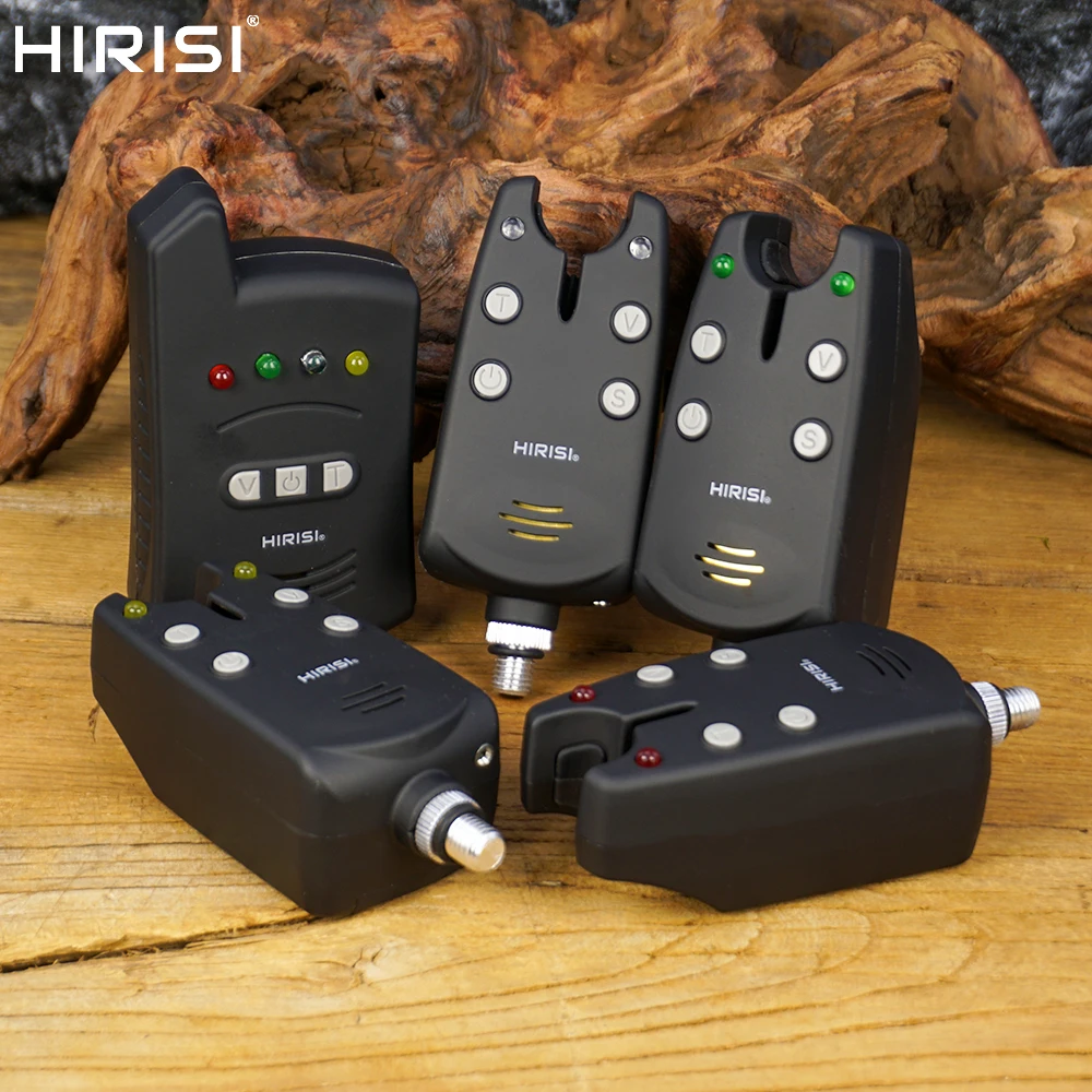 Hirisi B1236 Kabelloses Alarm-Set zum Karpfenangeln – 1+4 Bissanzeiger mit sofortigem Alarmsystem