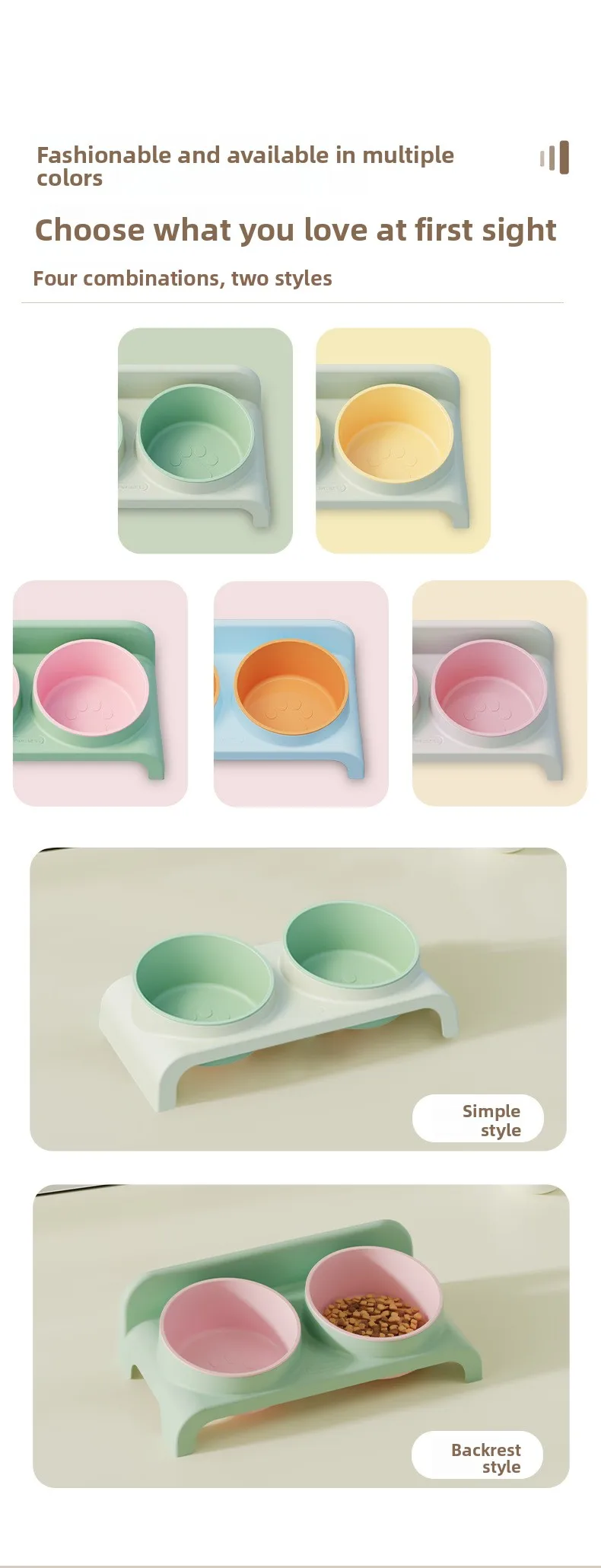 Höhenverstellbarer Doppel-Futternapf für Hunde & Katzen, Erhöhtes Futter- & Wassernapf-Set, Ergonomisches Nackenschutz-Fütterungszubehör – Detail 7