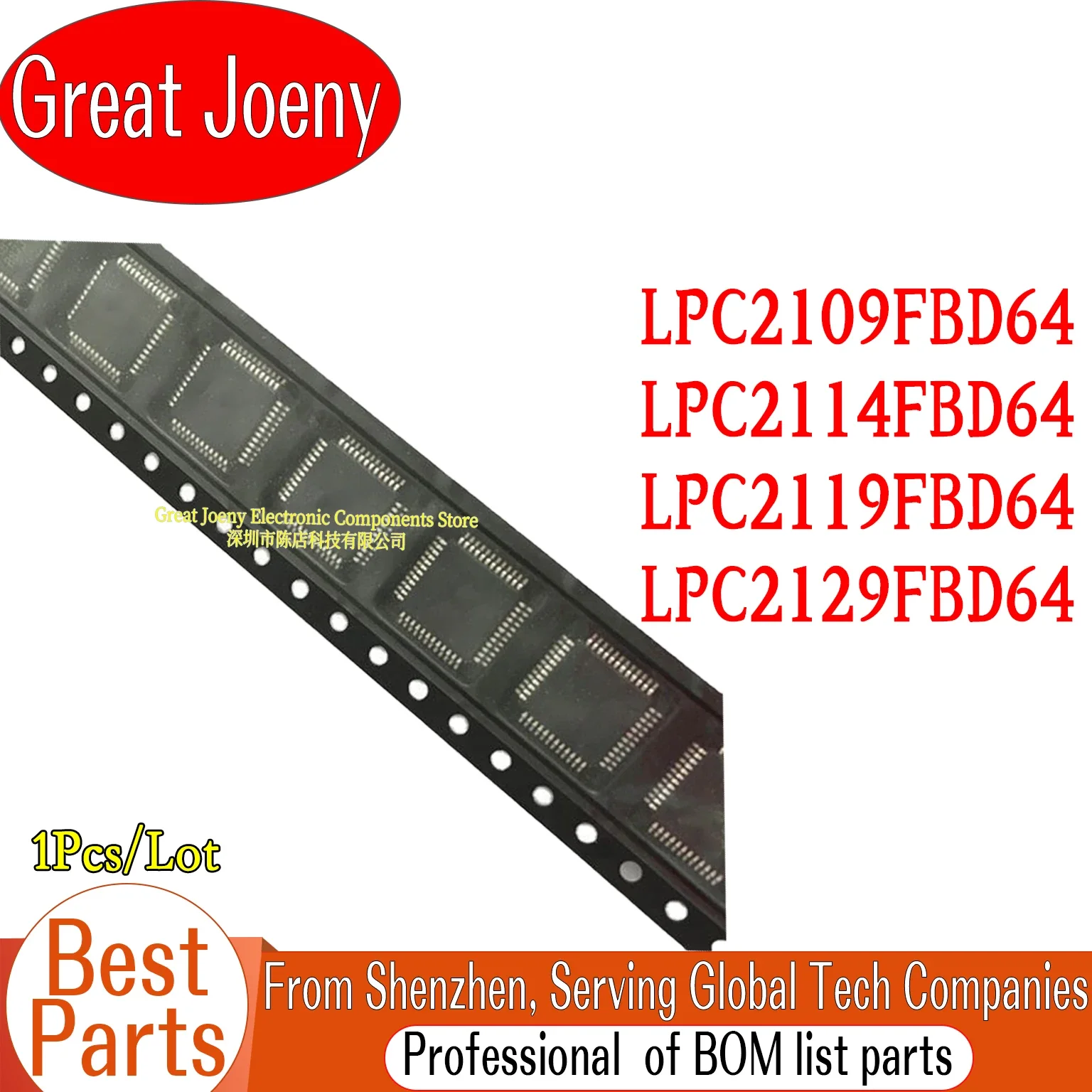 

LPC2109FBD64 LPC2114FBD64 LPC2119FBD64 LPC2129FBD64 IC MCU Chipset LQFP-64 Bulk Best Price