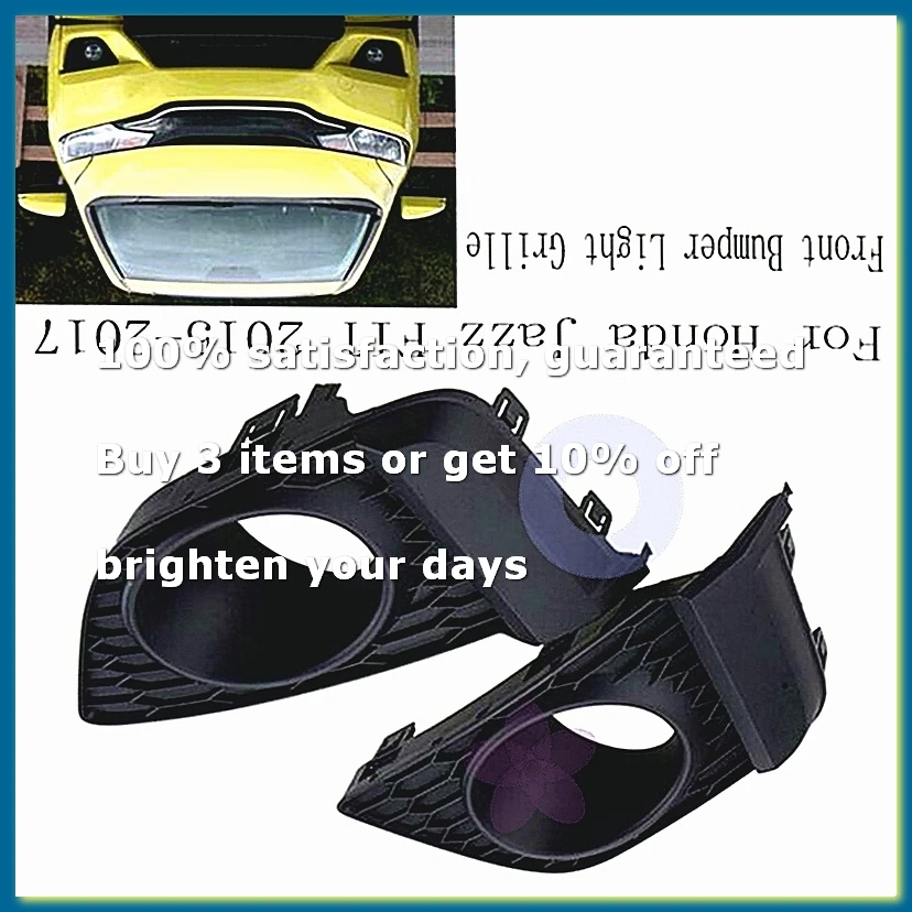 Car Fog Lamp Bezel Cover Nets for Jazz FIT 2015-2017 Front Bumper Light Grille