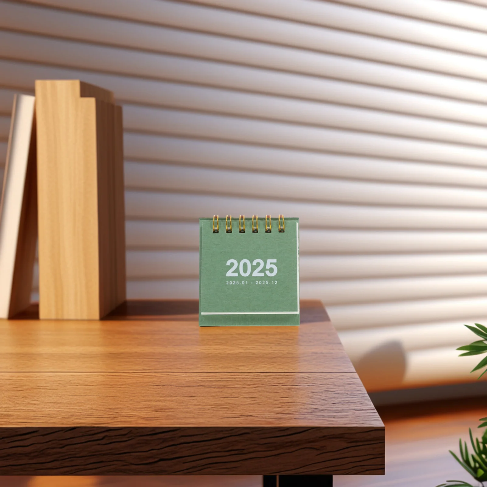 

2025 Mini Desk Calendar Flip Spiral Binding Compact Small Monthly Desktop Classroom Office Decorative Paper
